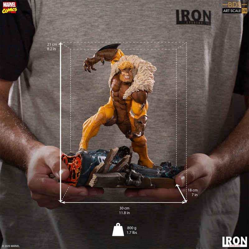 IRON STUDIOS : Sabretooth Battle Diorama Series Statue Iron-530