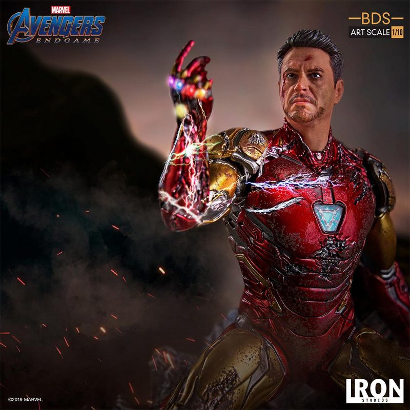 IRON STUDIOS : Avengers: Endgame – “I Am Iron Man” 1/10 Scale Battle Diorama Statue Iron-s70