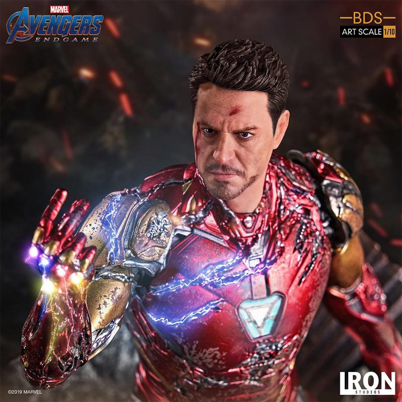 IRON STUDIOS : Avengers: Endgame – “I Am Iron Man” 1/10 Scale Battle Diorama Statue Iron-s71