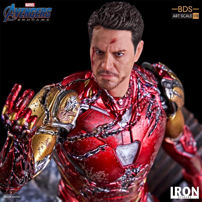 IRON STUDIOS : Avengers: Endgame – “I Am Iron Man” 1/10 Scale Battle Diorama Statue Iron-s79