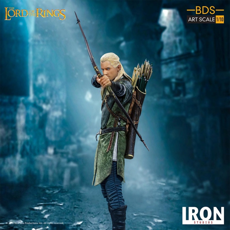 IRON STUDIOS : Lord of the Rings – Legolas Battle Diorama Series 1/10 Scale Statue Lotr-l10