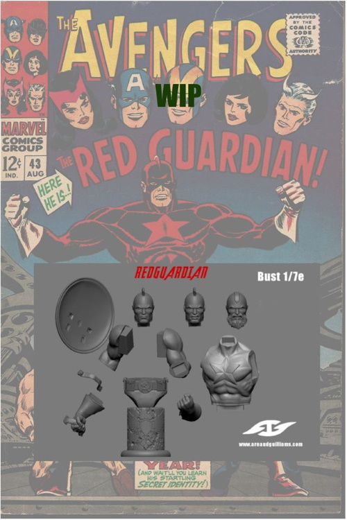 Red Guardian - buste - Arnaud Guilliams Red_gu11