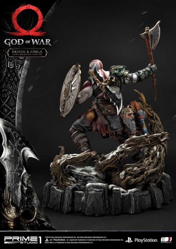 GOD OF WAR : KRATOS & ATREUS 1/4 scale statue Upmgow17