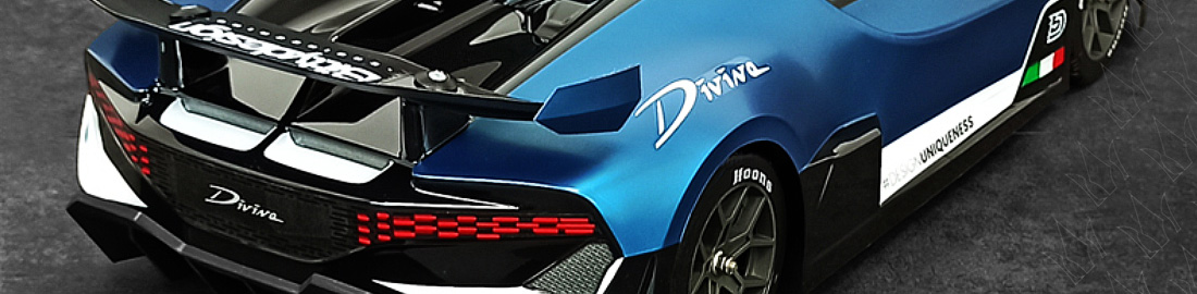 <br />
BittyDesign Divina 1/8 body for E-Revo GT 1/8<br />