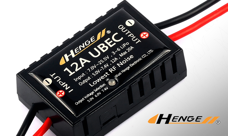 Henge RC UBEC - 12A 5V/6V/7.4V output switchable!