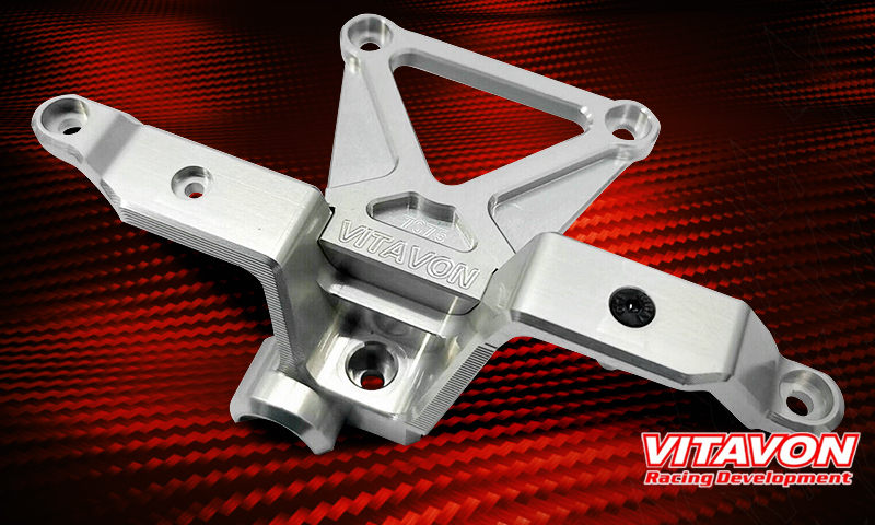 VVITAVON X-MAXX ALU7075 Front Upper Chassis Steering Brace for Traxxas 1/5 Silver