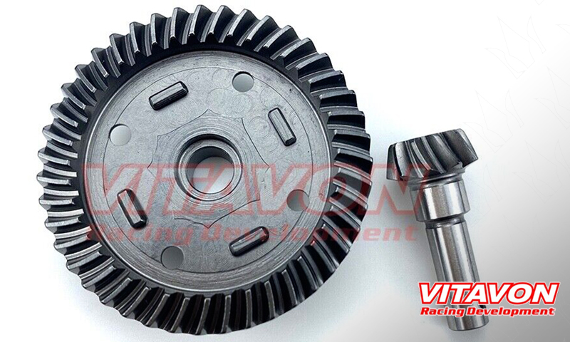 <br />
VITAVON Sledge CNC HD Steel Front / Rear Diff Gear Spiral Cut Pinion Ring Gear<br />
