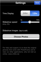 PhotoFrame sur AppStore pour iPhone et iPhone 3G Sans_t55