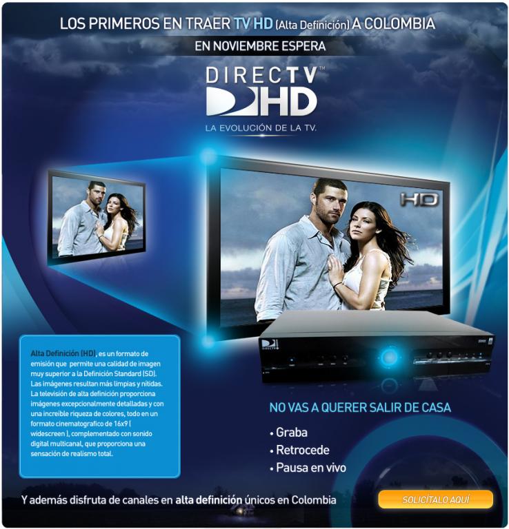 Publicidad DirecTV HD en Colombia Ldc10