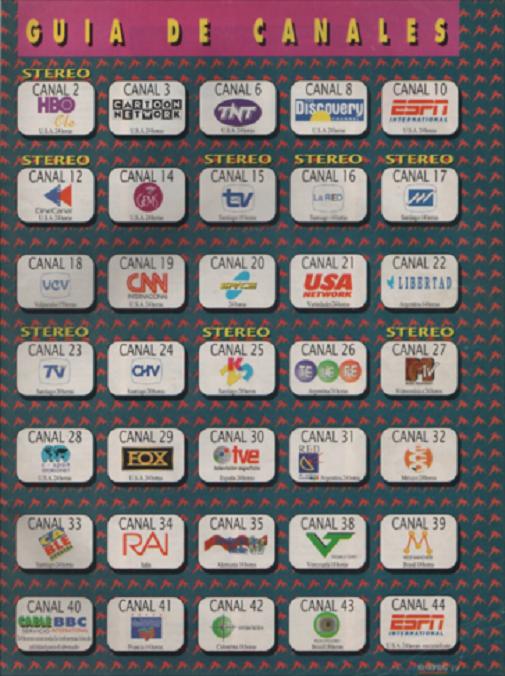 Guia de canales Intercom TV Cable (Chile) - Octubre 1995 Ldc17