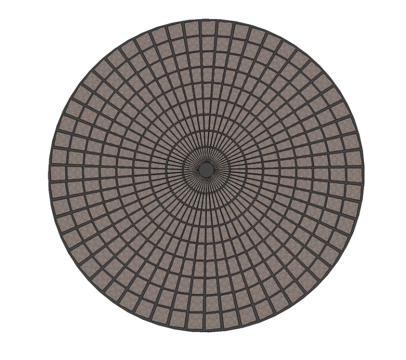 Texture pavés pose concentrique Rond11