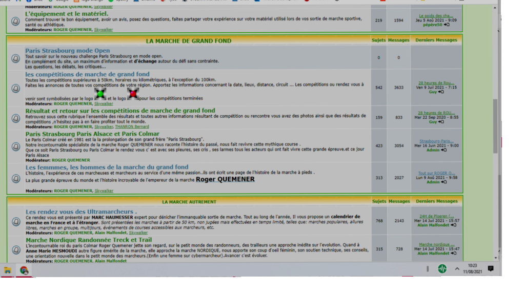 les couleurs de titre des forums ne sont pas uniformes (pas conforme à la chartre couleur) Sddans10