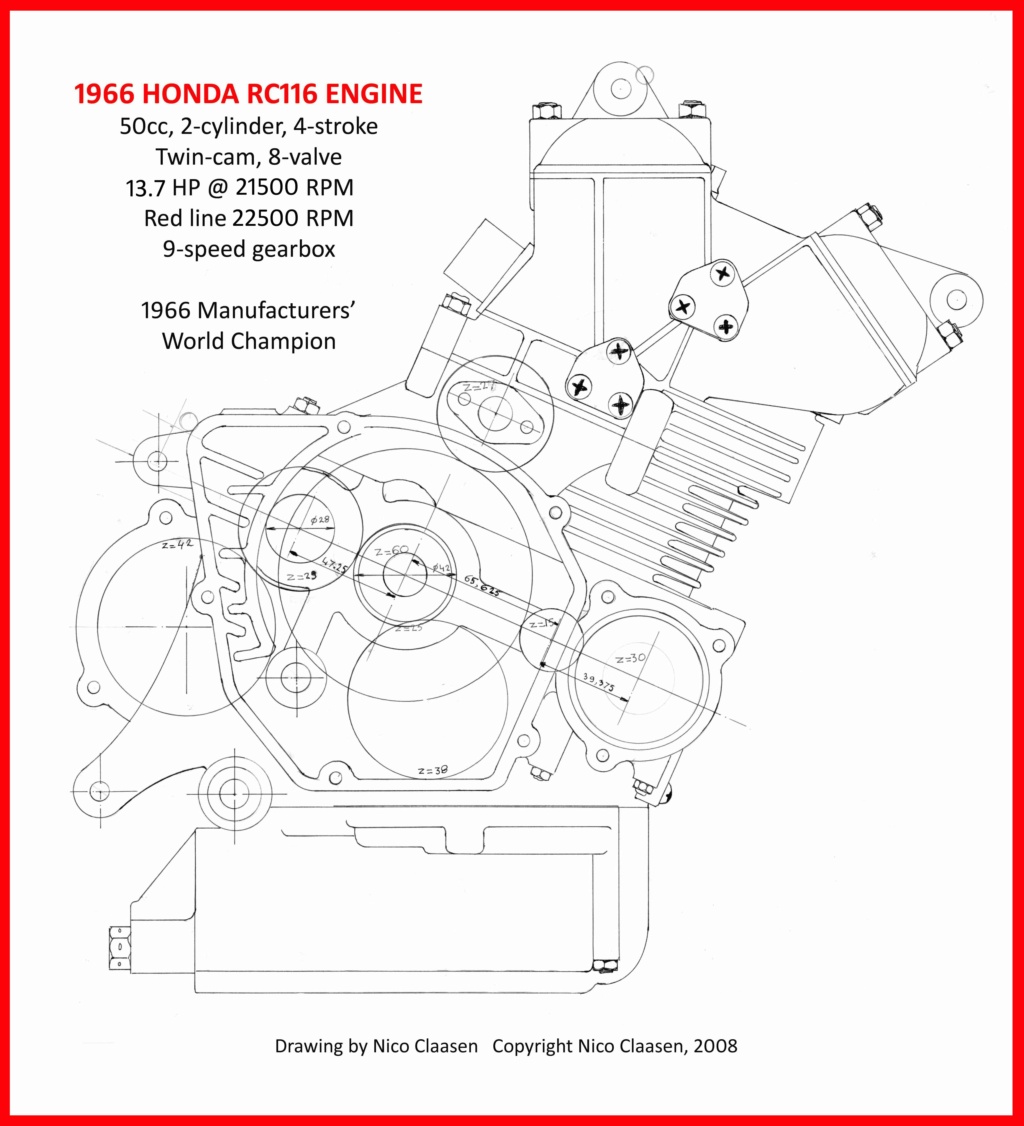 HONDA - 1966 Honda RC116 Réplica bicilíndrica de 50 cc Rc116_12