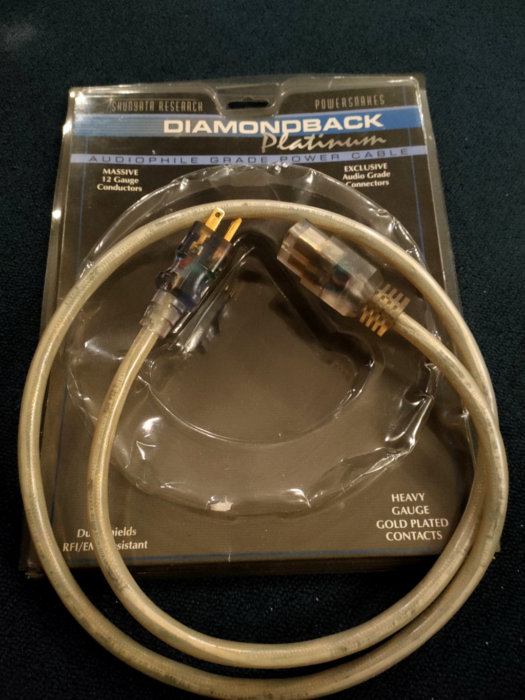 Shunyata Diamondback rattlesnake power cord Img20212