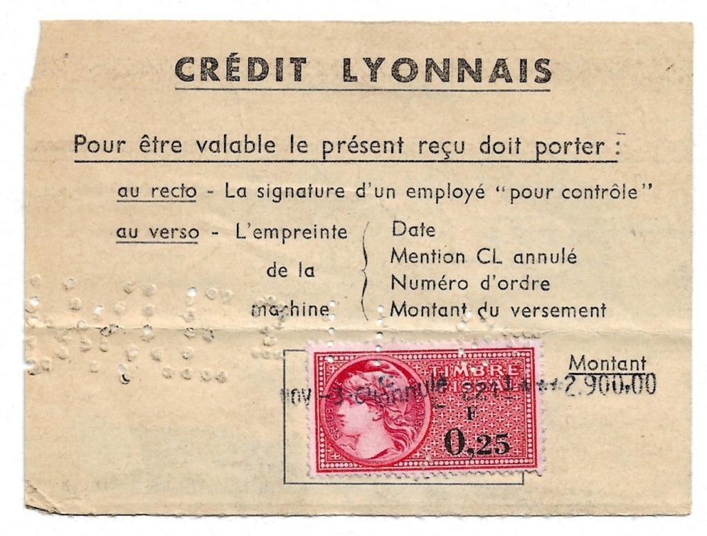 Perforation d'archivage du Crédit Lyonnais Perfor12