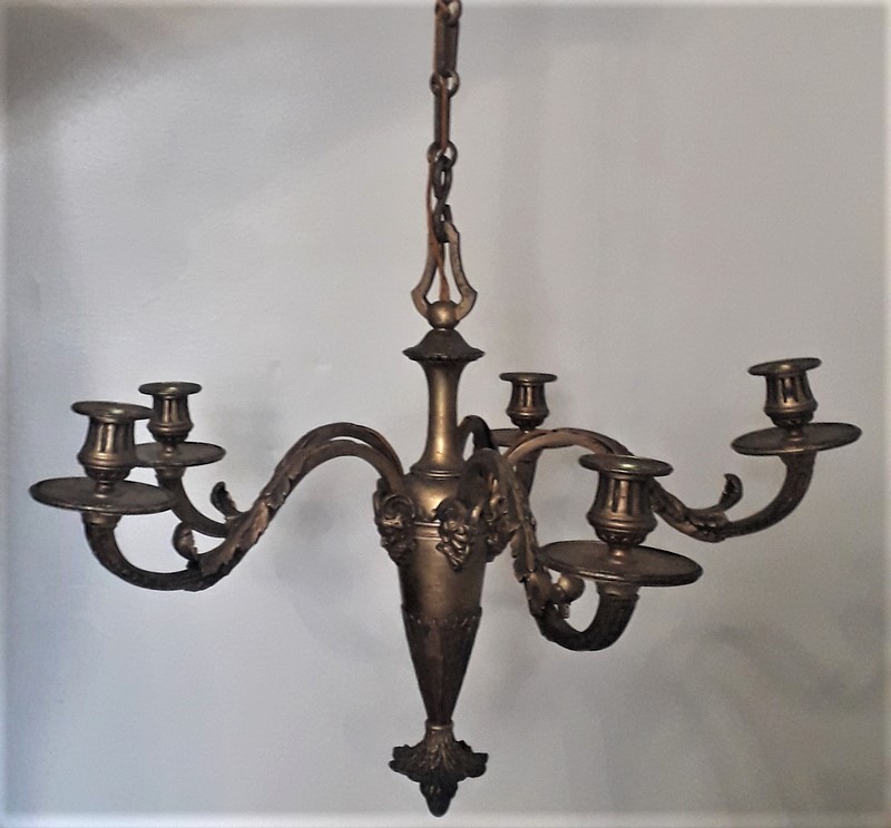 Lustre bronze tête de bouc  20230127