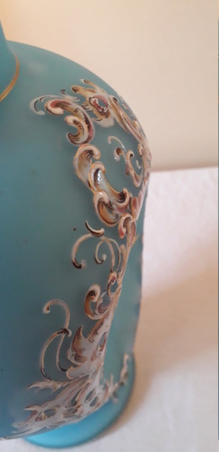 Vase opaline peinte  20230836