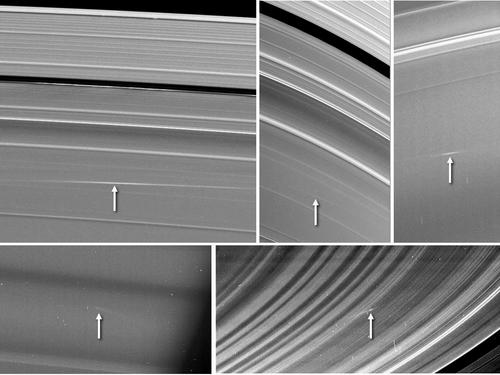 Cassini Observes Meteors Colliding with Saturn's Rings Img00410