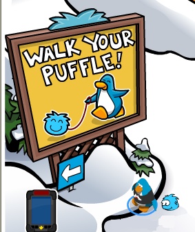 Club Penguin Puffle Signs Change According to Puffle Color You Walk Blue_p10