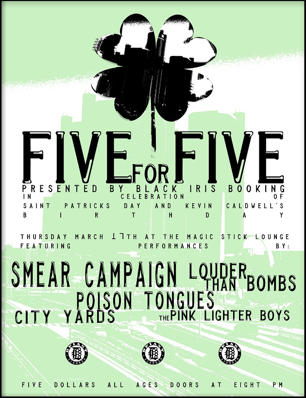 3/17 SMEAR CAMPAIGN, LOUDER THAN BOMBS,  POISON TONGUES +MORE @Magicstick Lounge St_pad11