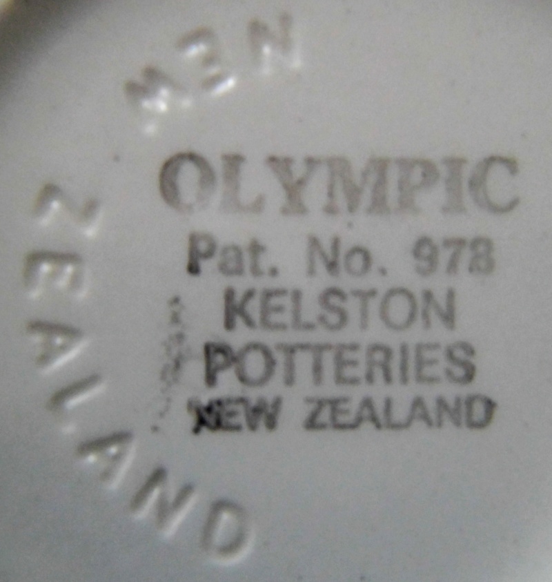 Olympic by Kelston Potteries pat no 978 from tuitua Olympi11