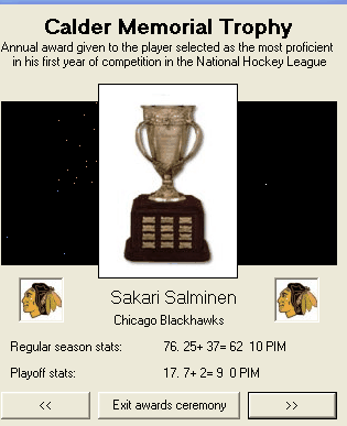 NHL AWARDS 210