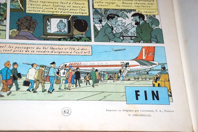 bd tintin vol 714 pour Sydney 4ème plat B 42 1975 (ex B 41) Tintin13
