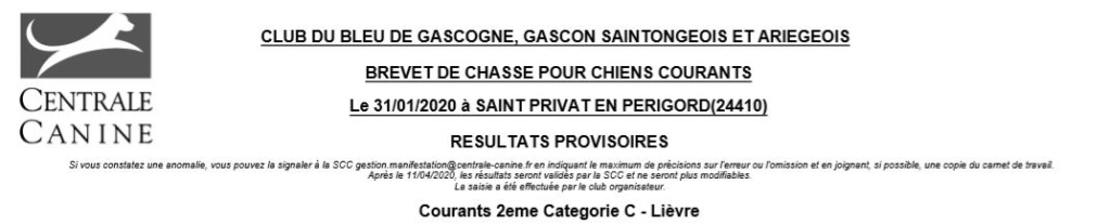 Les bbg en brevets - saison 2019/2020 Lievre12