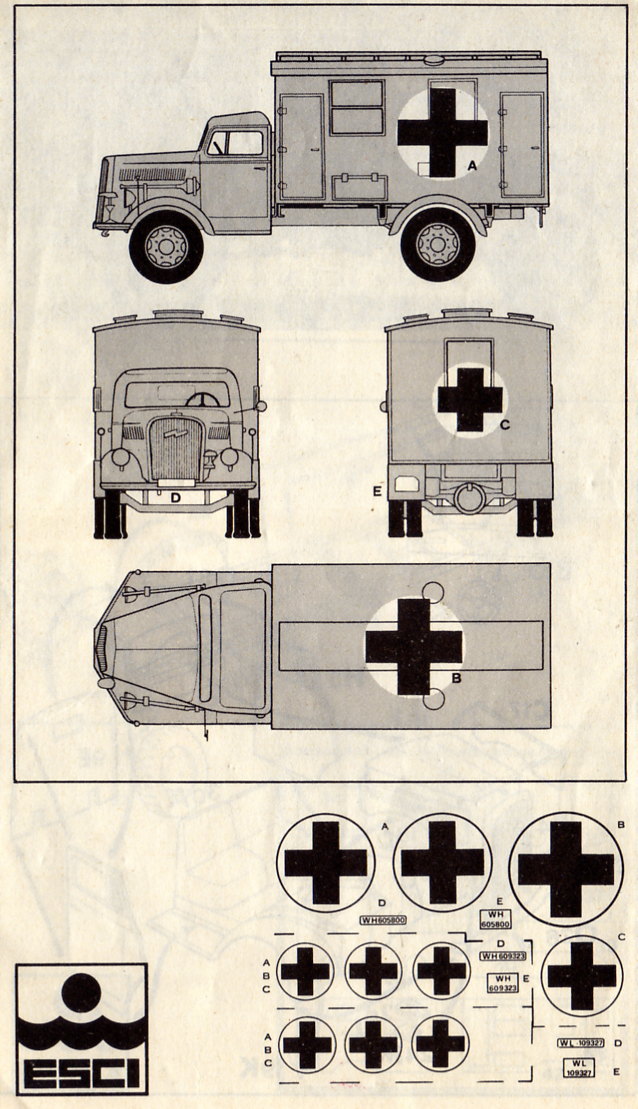 Opel blitz ambulance Esci 1/72 Nt_bli15