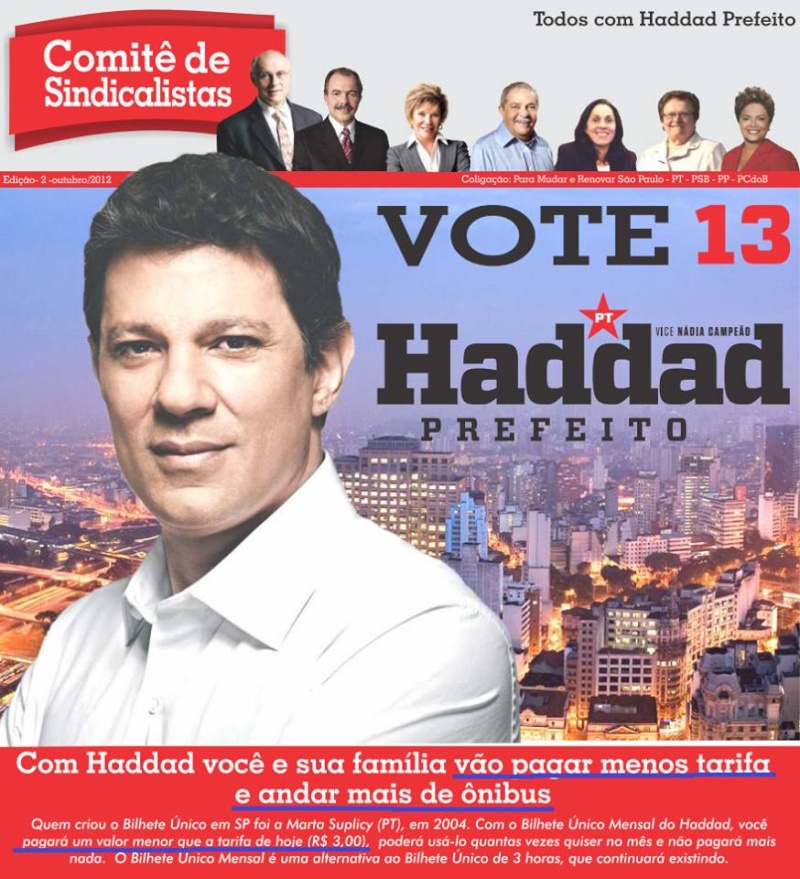 Movimento" Passe Livre" entenda o que é isso Haddad11