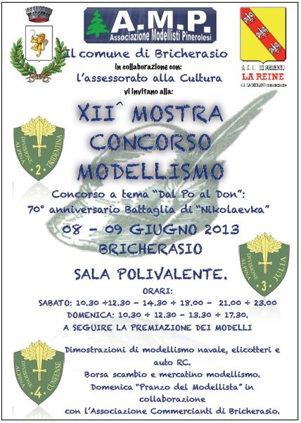 8-9 giugno Bricherasio (TO) Mostra concorso modellismo Volant10