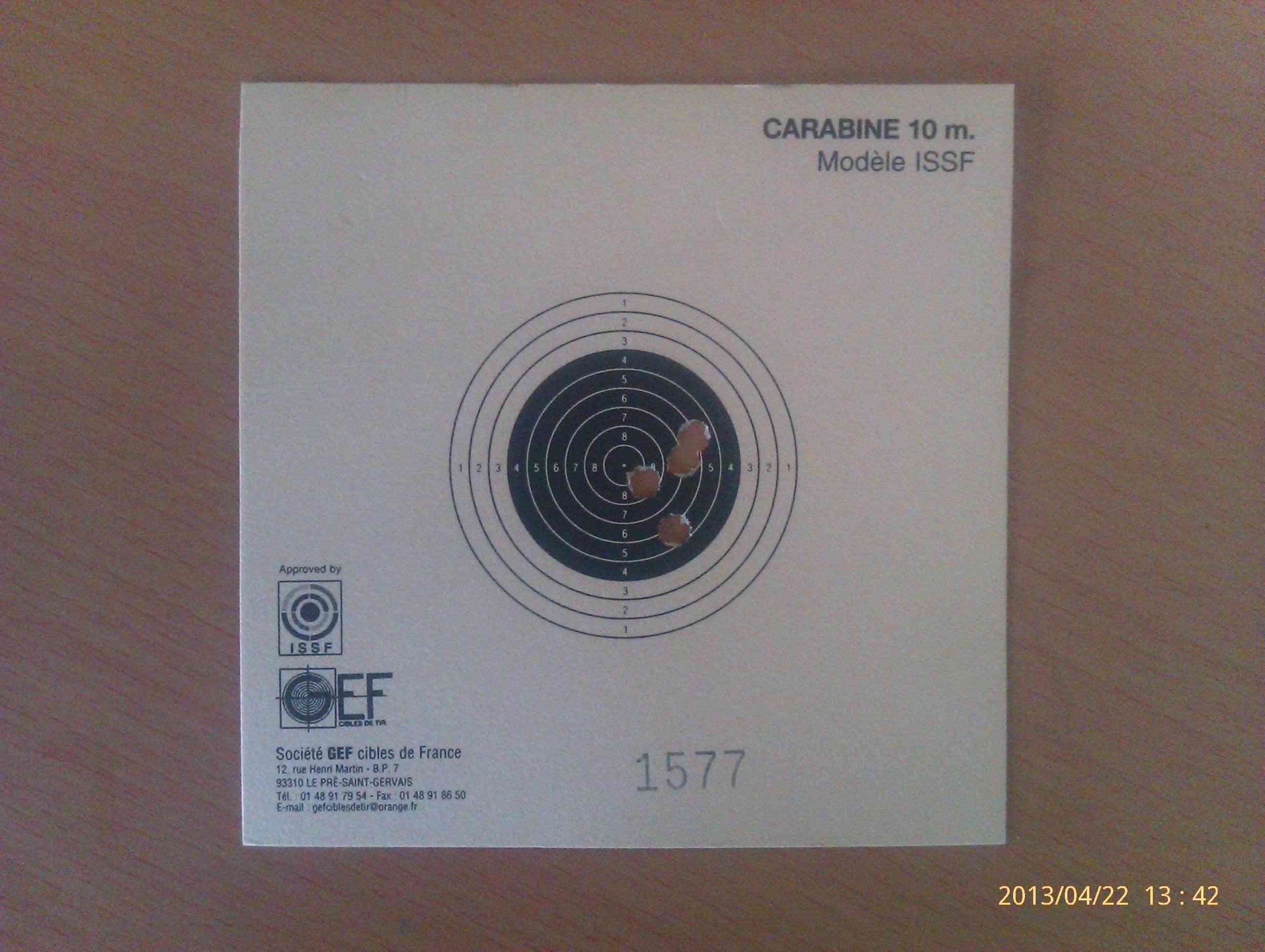 Premiers cartons 10m carabine Röhm (a priori une "Shooter") Imag0410