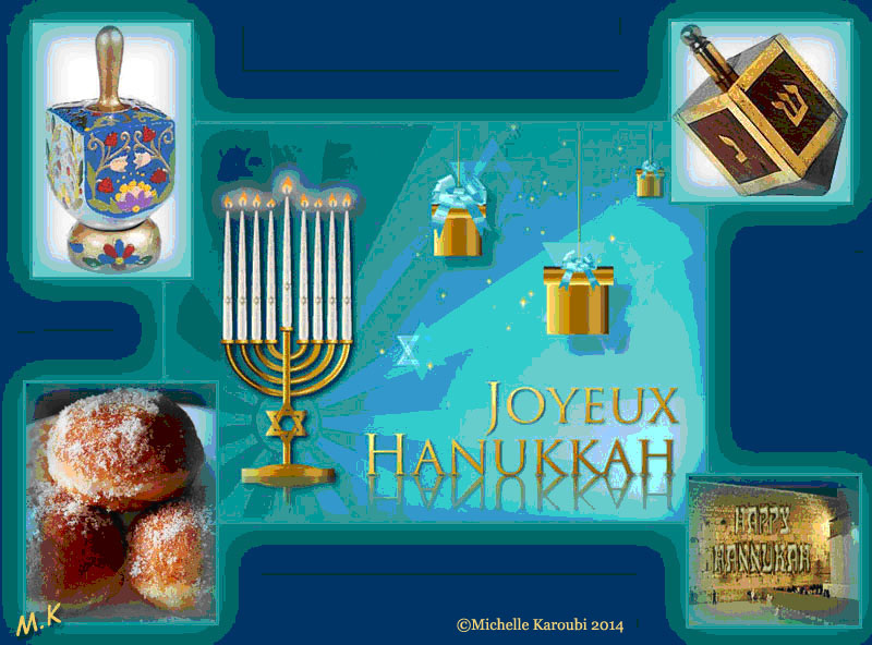 Hanouka - ou Hanoukka Fête juive de la lumière  Fadbee10