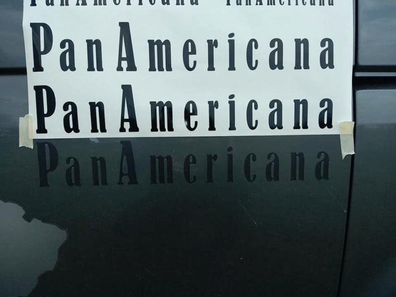 sticker ecriture panamericana 15694111