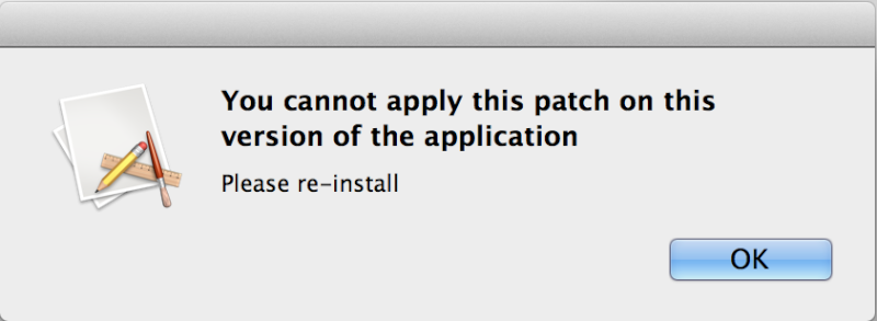 Can't patch update Screen11