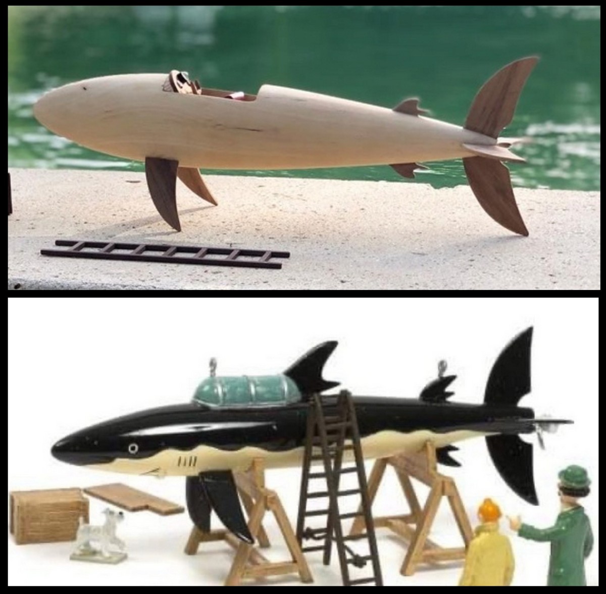 Sous-marin Requin - BD Tintin [scratch bois 1/10°] de paulthery1999 Smx210