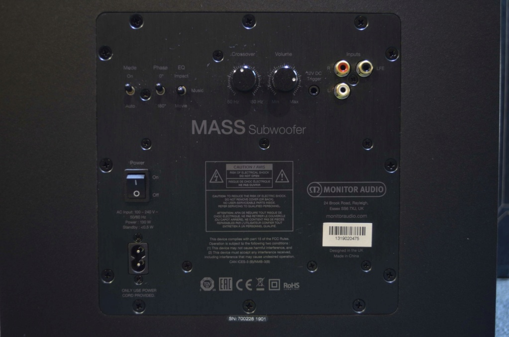 Monitor Audio MASS 5.1 Satellite Speaker Subwoofer (Used) Dsc_2110