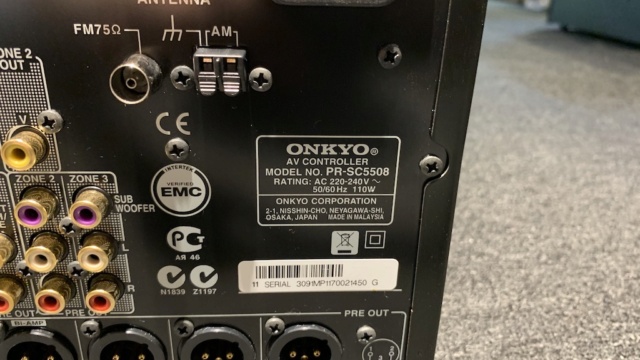 Onkyo PR-SC5508 9.2 AV Pre-Amp/Processor (Used) Img_2136