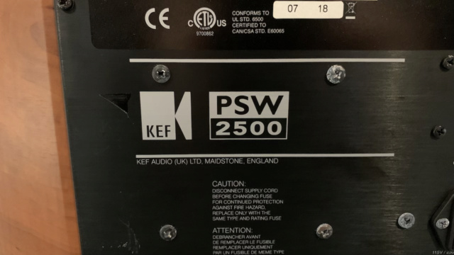 KEF PSW2500 10" Active Subwoofer (Used) SOLD Img_5146