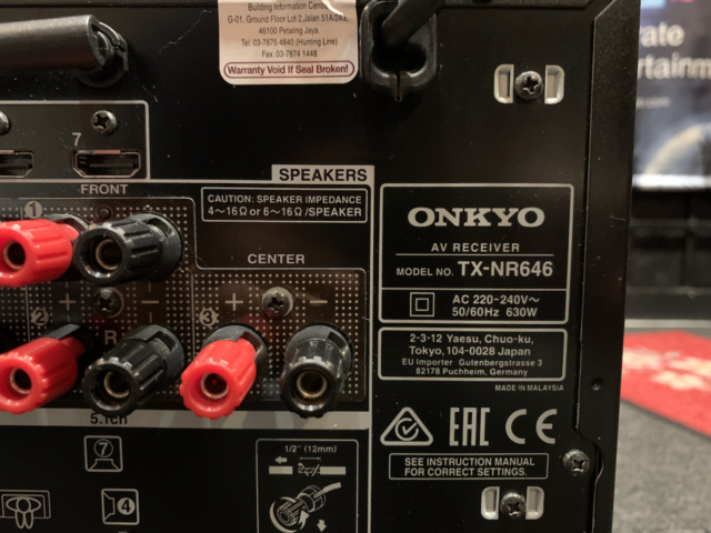 Onkyo TX-NR646 7.2-Channel Network AV Receiver (Used) Img_8043