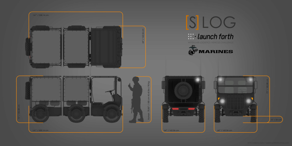 [S]LOG véhicule modulaire électrique original pour l'US Marines Slog-s14