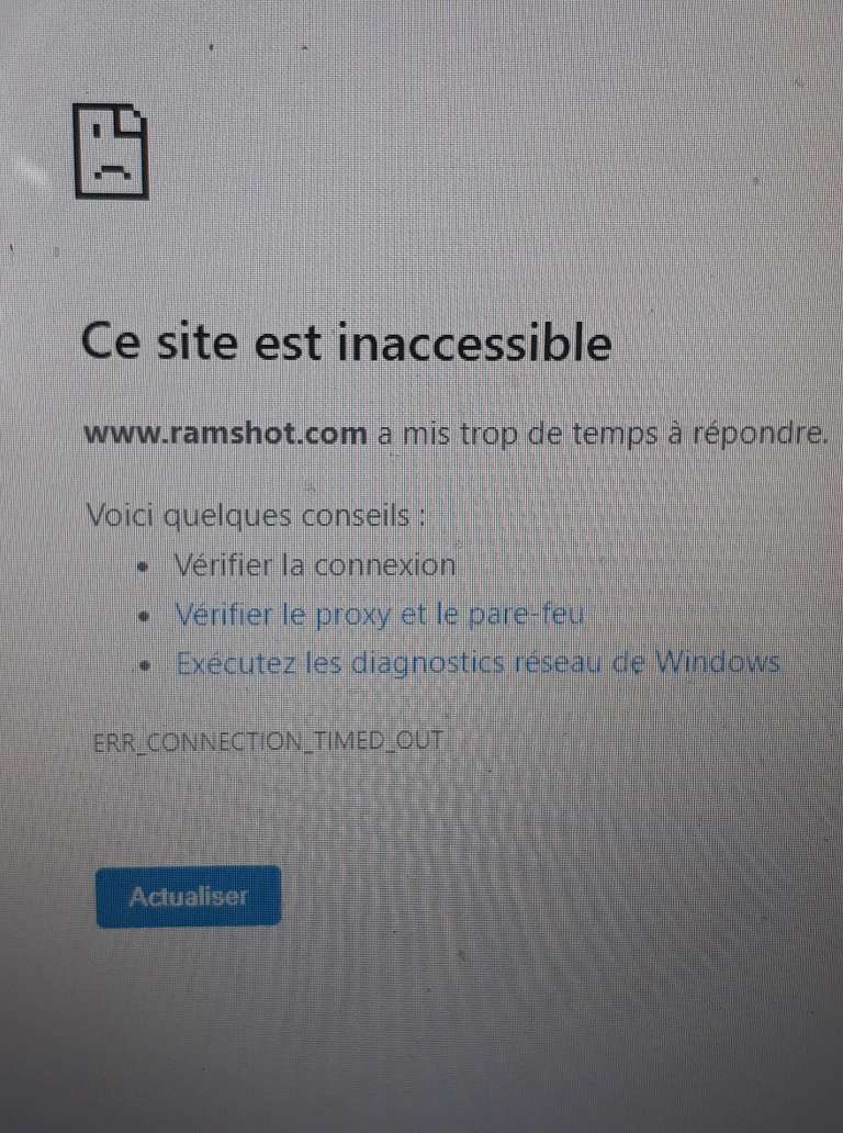 site Ramshot inaccessible ?? 15822811