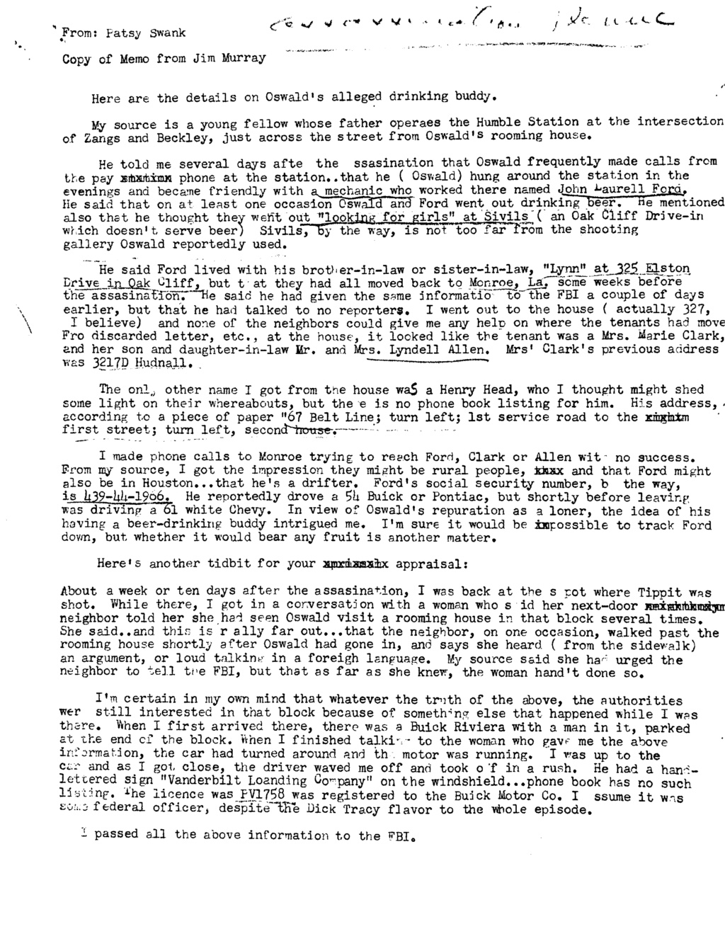 	Did Oswald deny living at 1026 N Beckley?  - Page 8 34c68b10