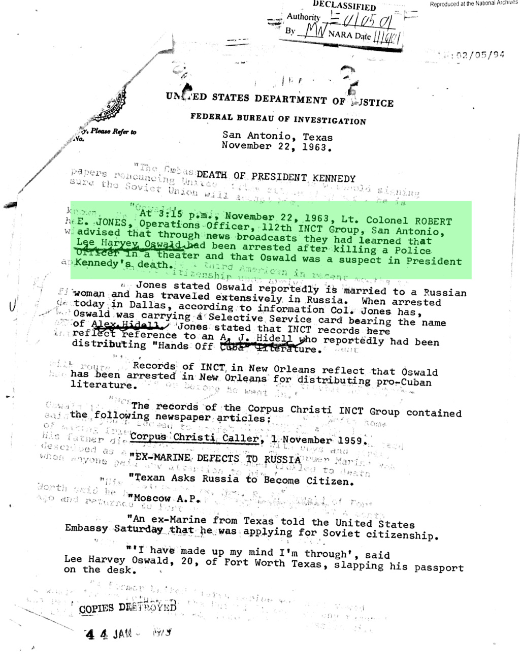 oswald - Texas Police Had Oswald Dossier 5ddc1f10