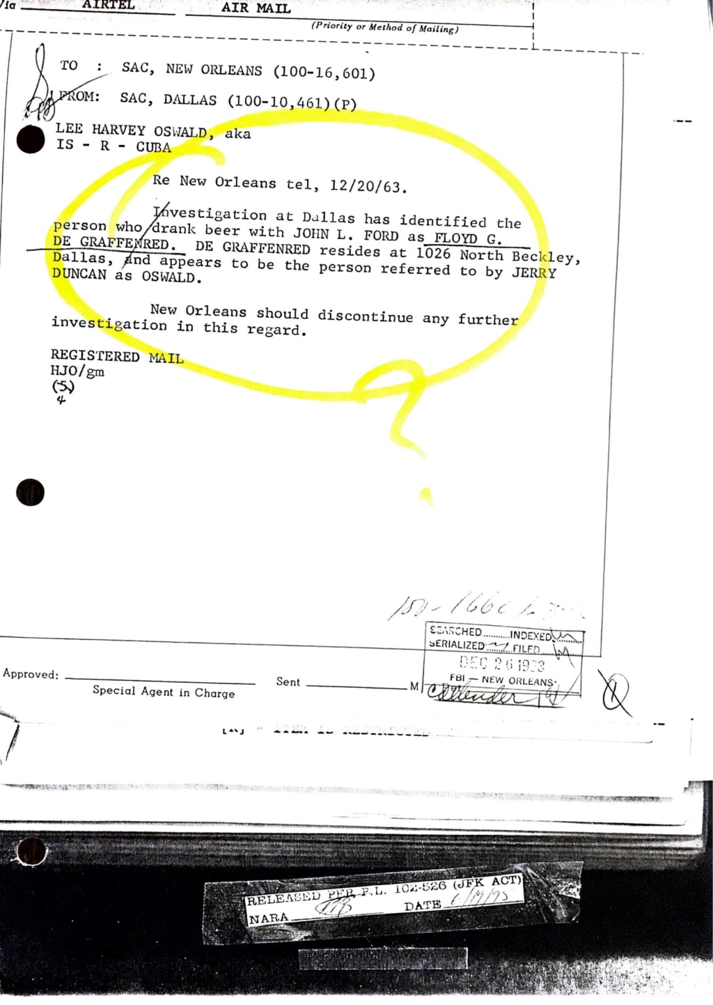 	Did Oswald deny living at 1026 N Beckley?  - Page 8 6c480110