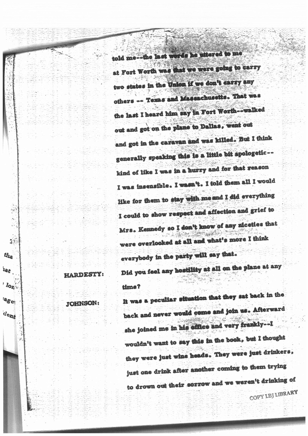 LBJ On JFK Assassination Mb_sca34