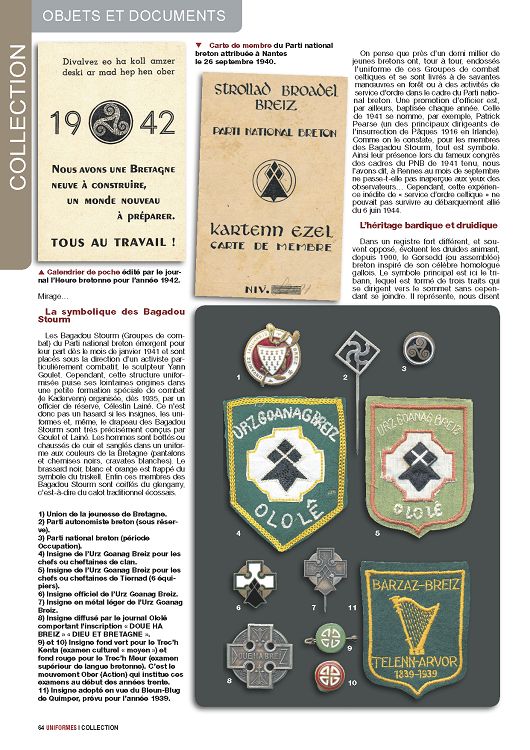 La reprise ! Diplomes chasseur, medailles, insigne nationaliste breton ww2... 19136-10