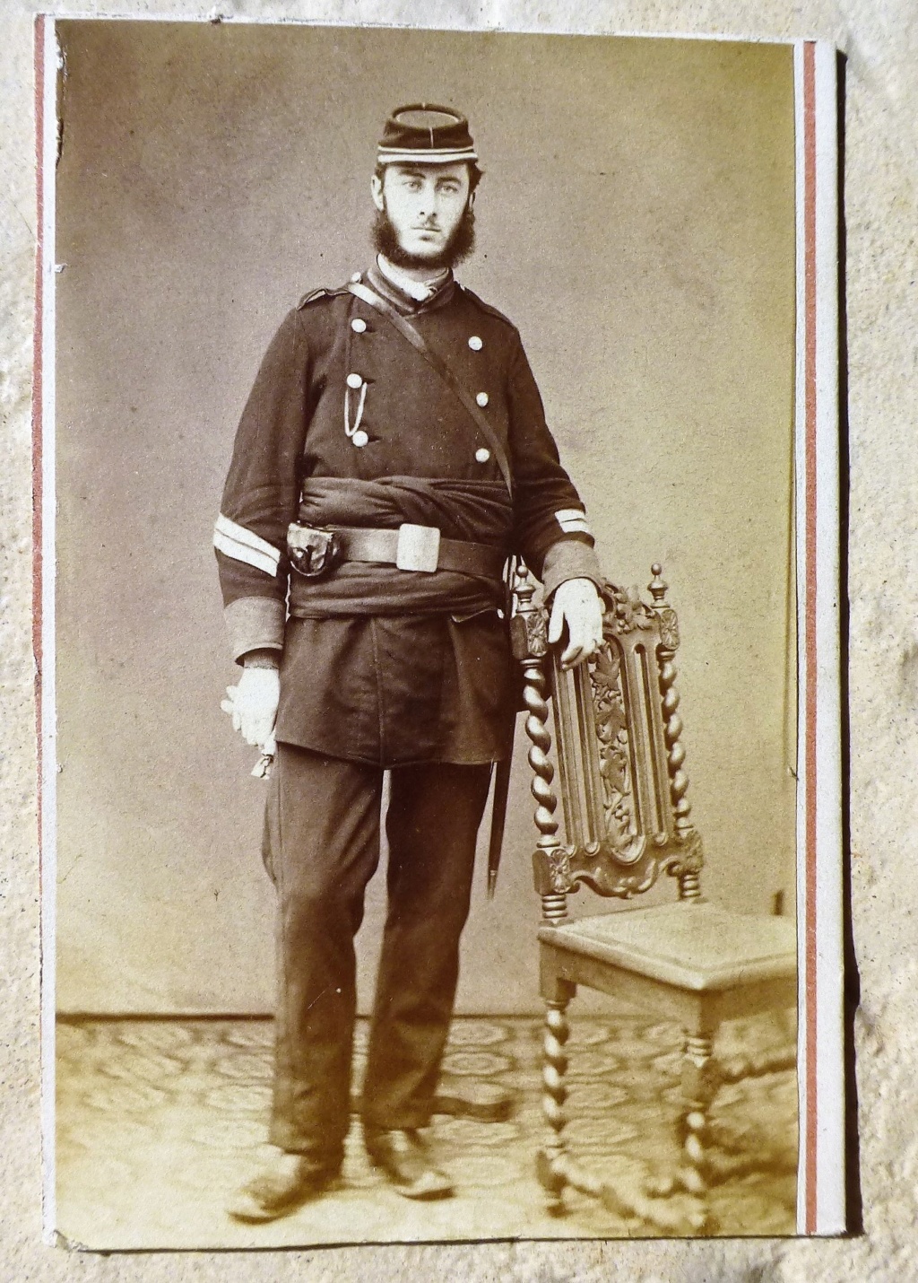 3 photos: Mobile en 1870 ?   officier soldat d'etat-major? P1080610