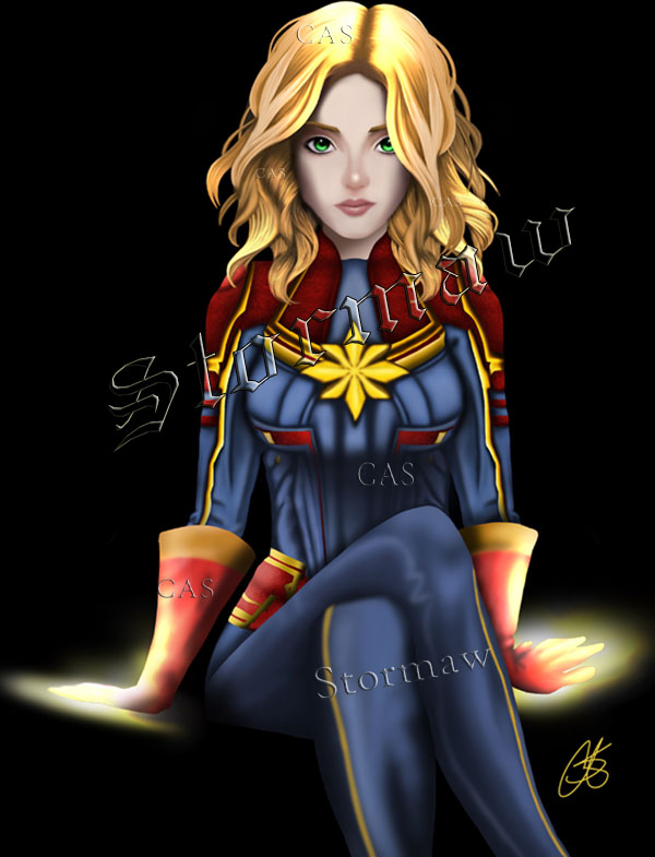 **PELOTON PECOCITAS** OCTAVO APORTE ****FANART **** CANDY,   “CAPTAIN MARVEL”  **** Marvel10