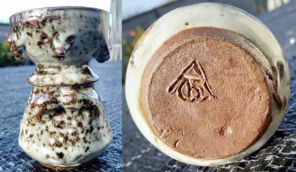 Deux petites ceramiques bougeoirs ? Anthropomorphe de Thierry et Chantal Robert  Aaa13